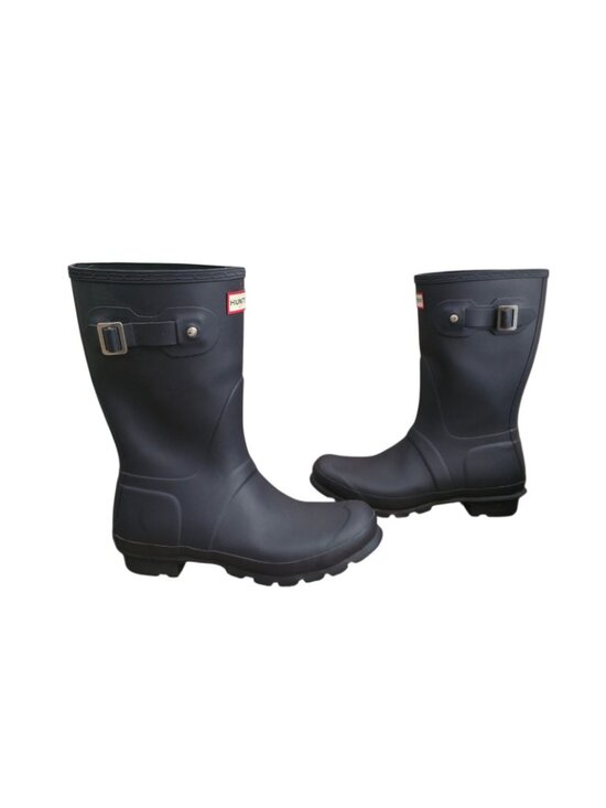 Amazon.com | Hunter Women Hunter Original Short Matte Navy Blue Rain Boots 8